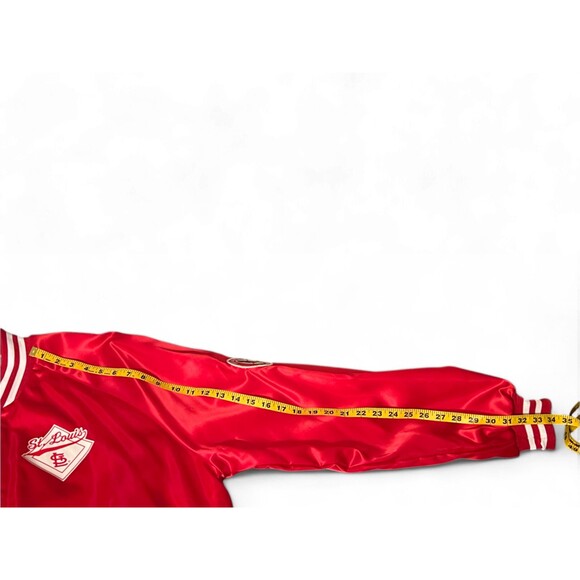 1990 St. Louis Cardinals XL Chalk Line Snap Button Bomber Jacket Vintage USA - Picture 16 of 16